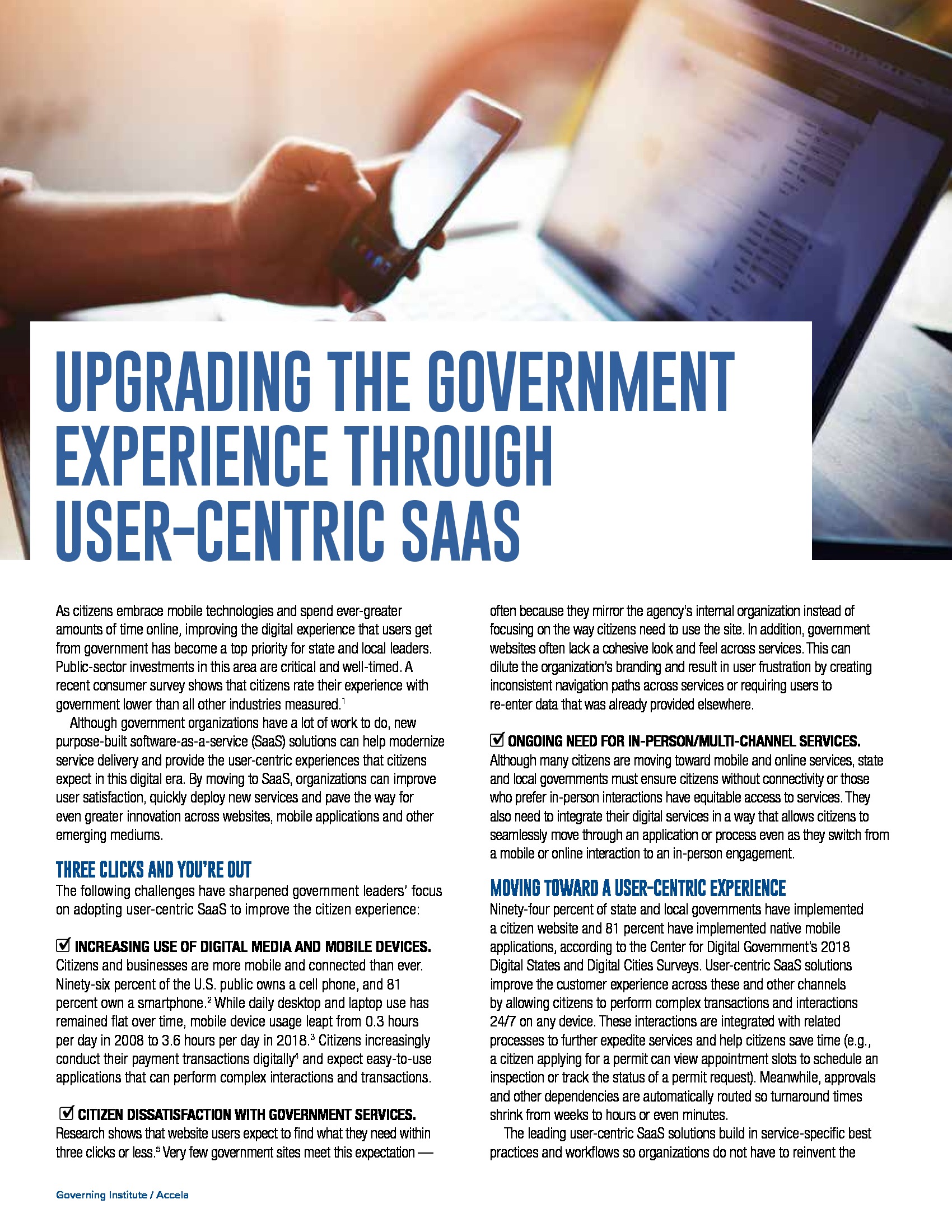 Upgrading the Government Experience