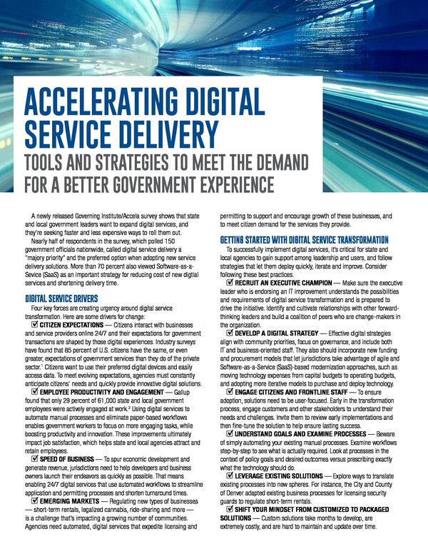 Accelerating Service Delivery